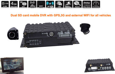 4-Channel SD card GPS Mobile DVR Recorder With RS232 / RJ45 Interface